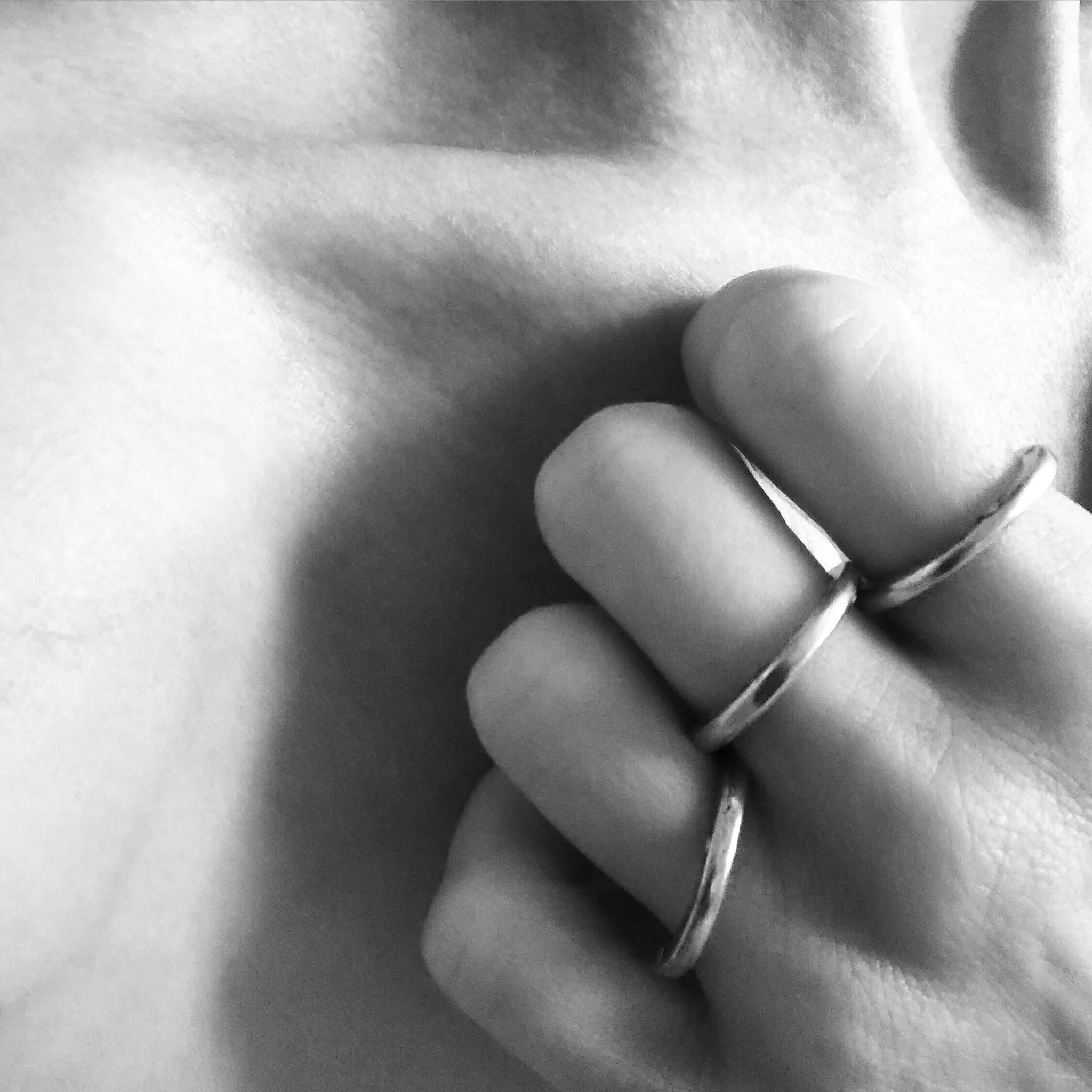 Triple Rivet Stacking Rings Bronze