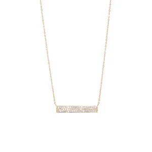 Triple Row Diamond Bar Necklace