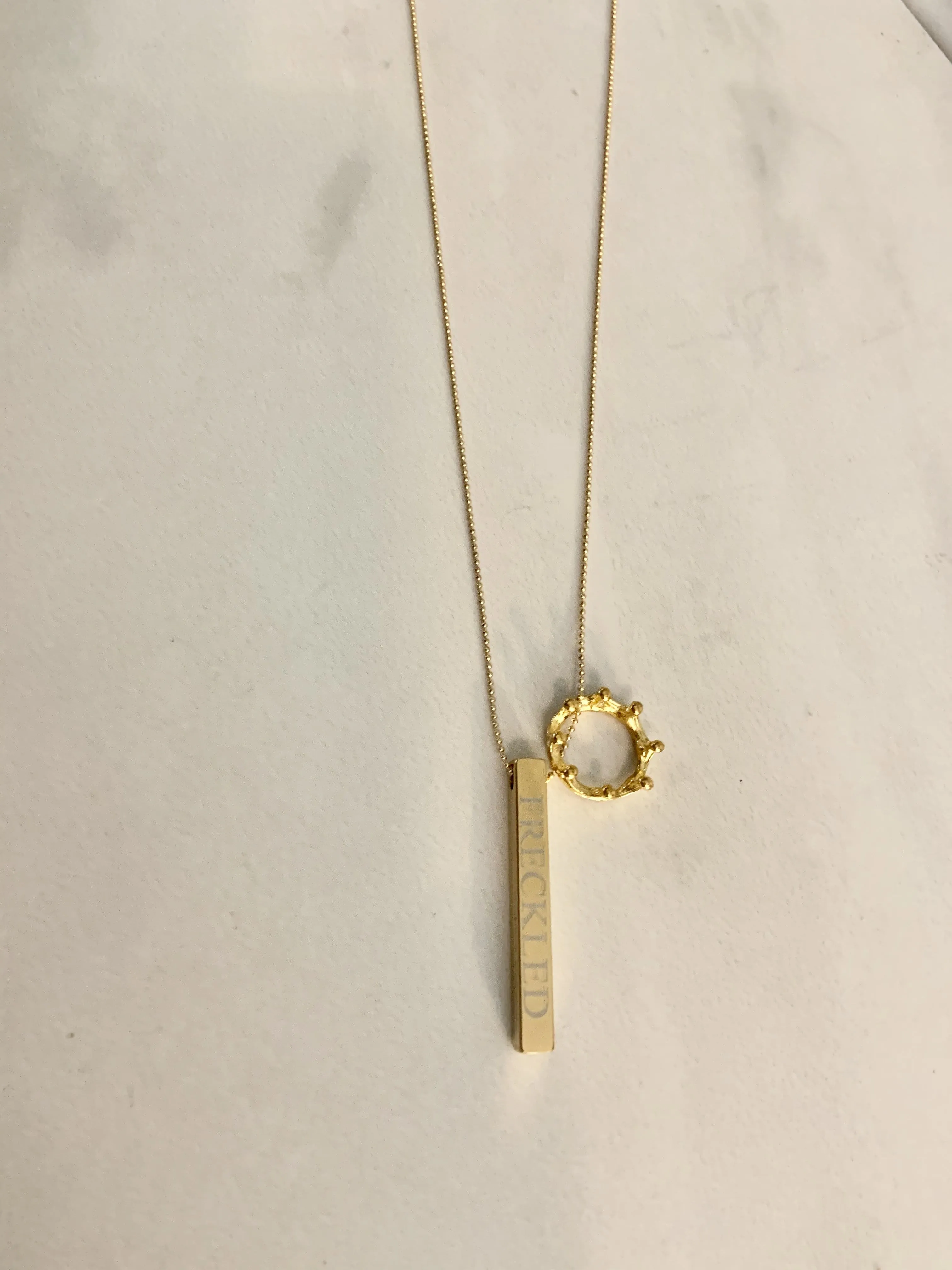 T's Freckled Crown Necklace