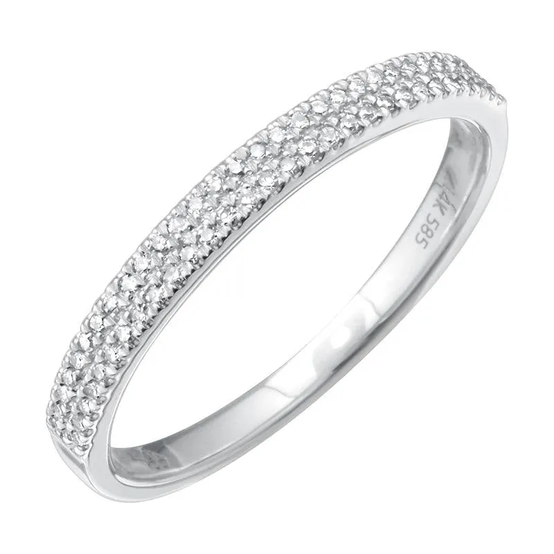 Two Row Diamond Cigar Ring