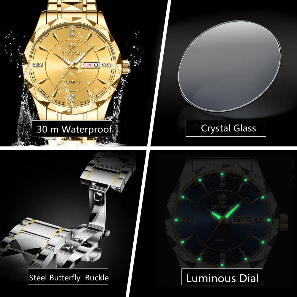 Unisex Waterproof Stainless Steel Watches