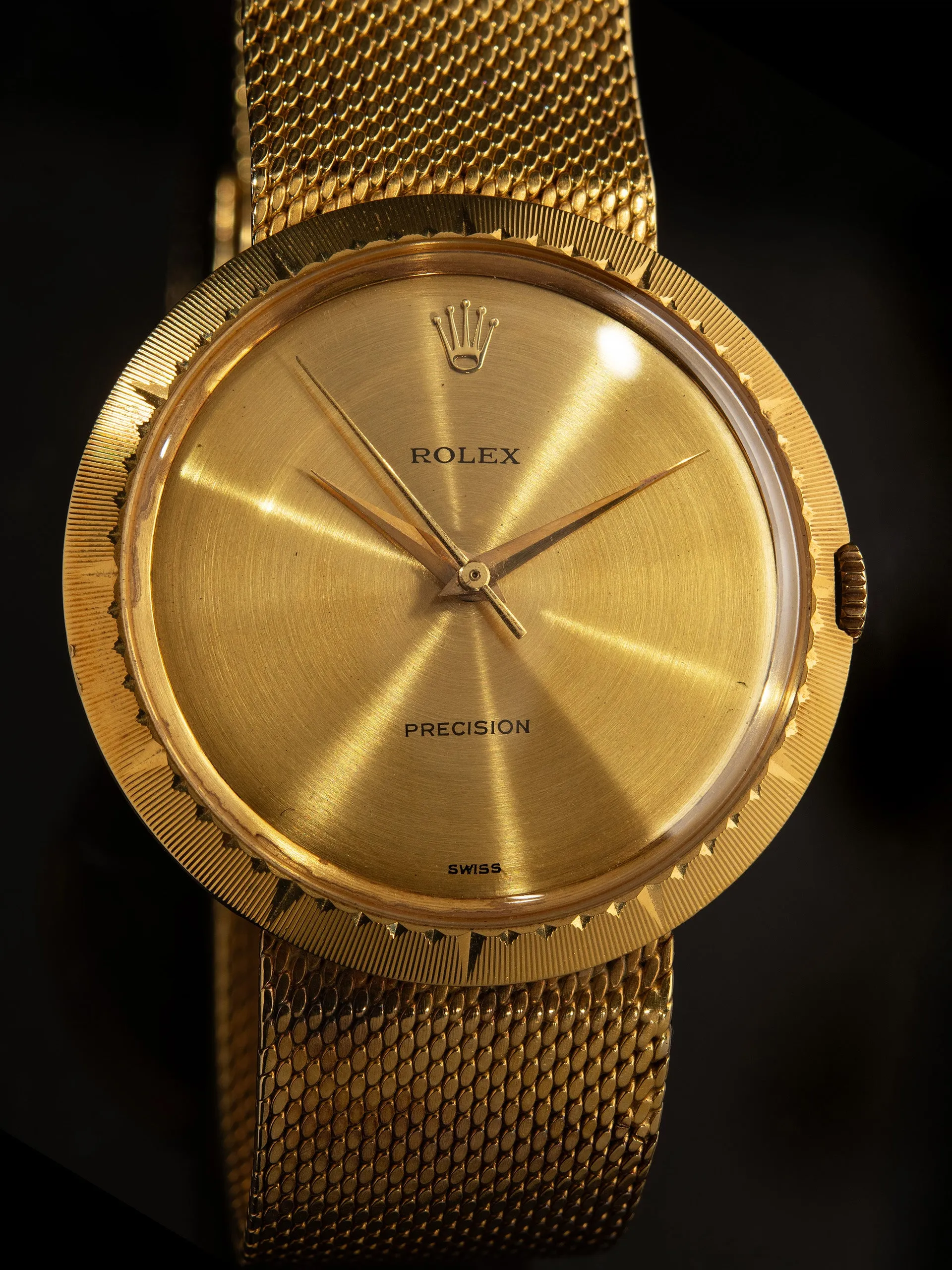 *Unpolished* 1967 Rolex Metropolitan 18K YG (Ref. 9919) W/ 18K YG Mesh Bracelet