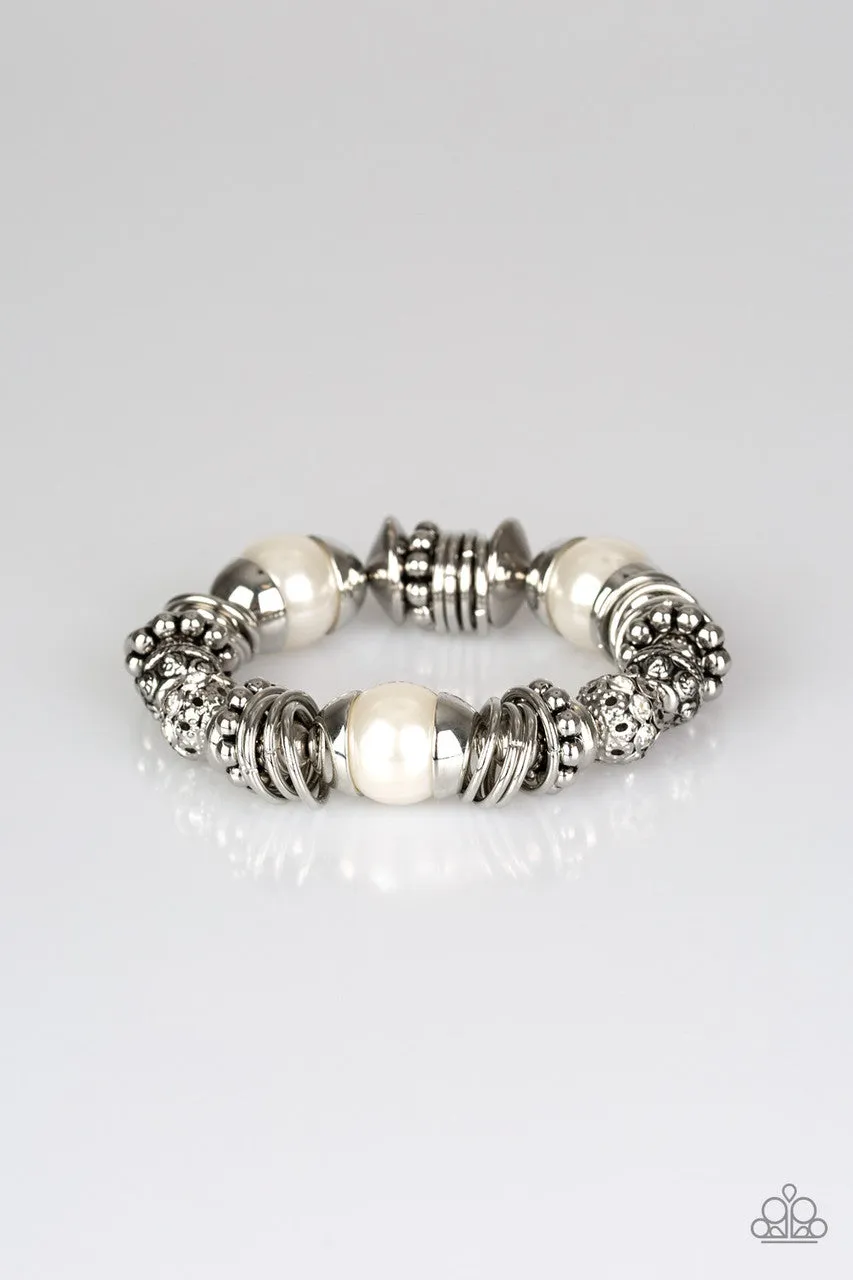 Uptown Tease White Paparazzi Bracelet