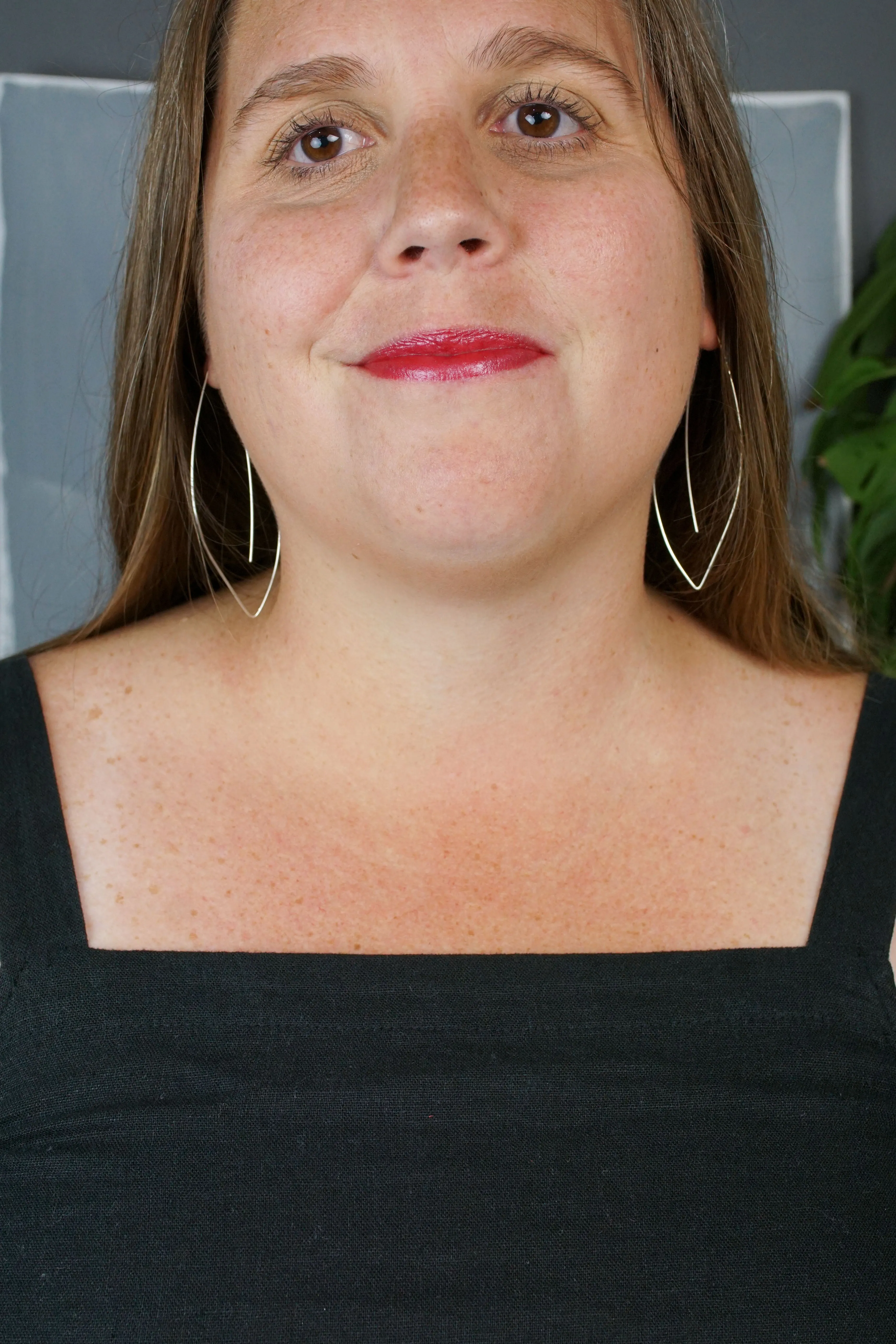 Verdant Threader Hoop Earrings in silver or gold-filled