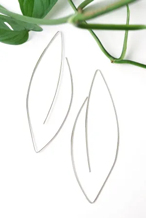 Verdant Threader Hoop Earrings in silver or gold-filled