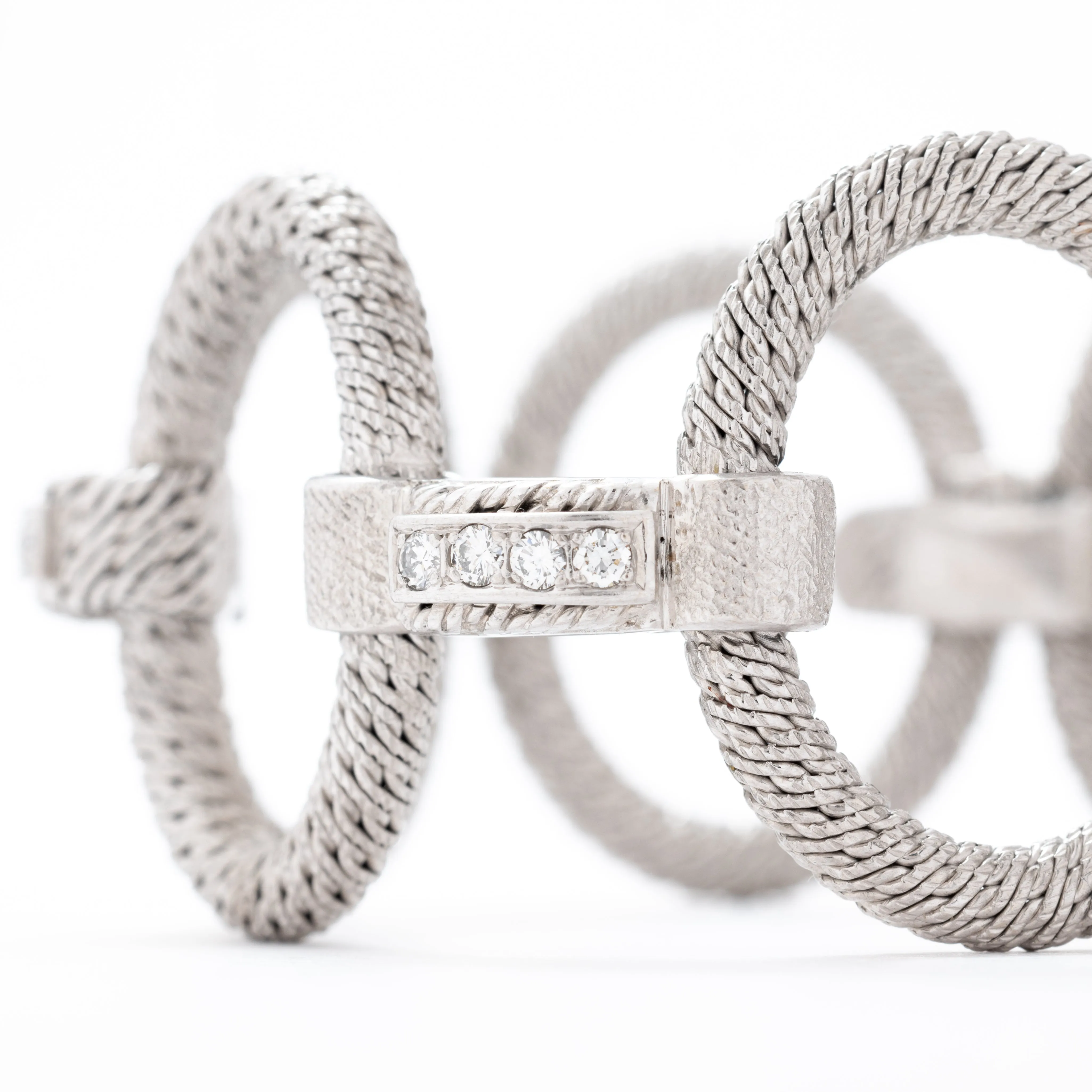 VINTAGE 18 KARAT GEORGES LENFANT STATEMENT BRACELET