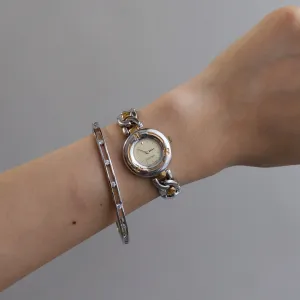 Vintage Courreges Linked Two Tone Watch