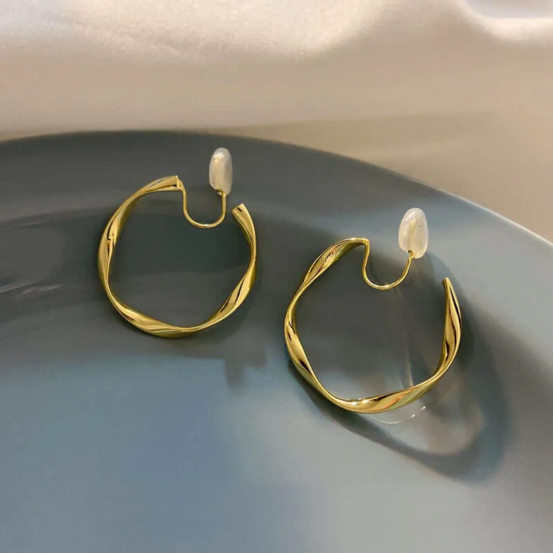 Vintage Geometric Silver Earrings