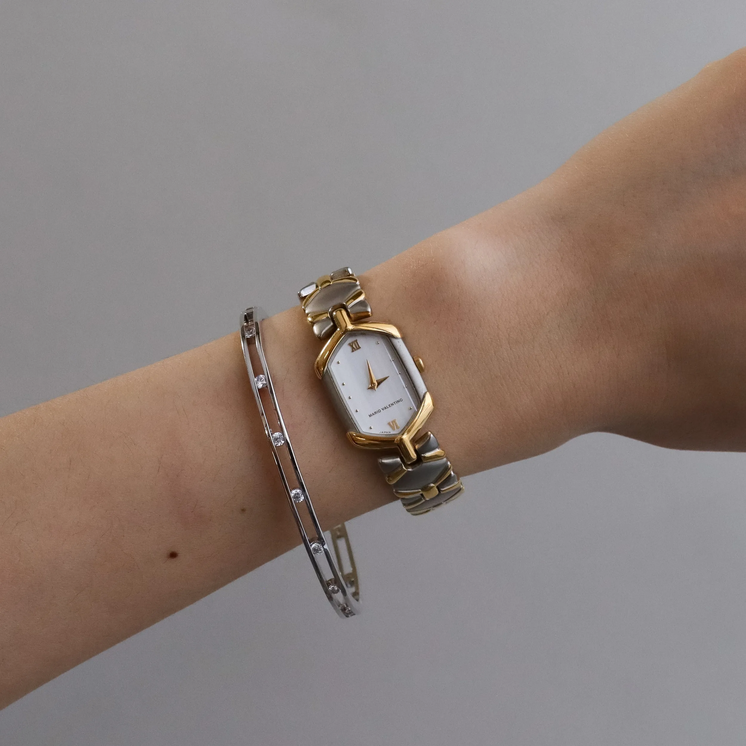 Vintage Mario Valentino Sleek Two Tone Watch