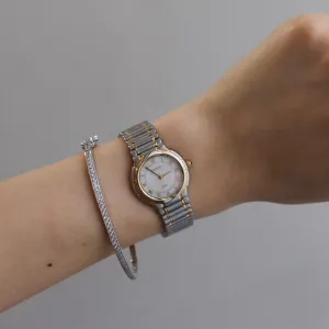 Vintage Seiko Ribbed Two Tone Watch