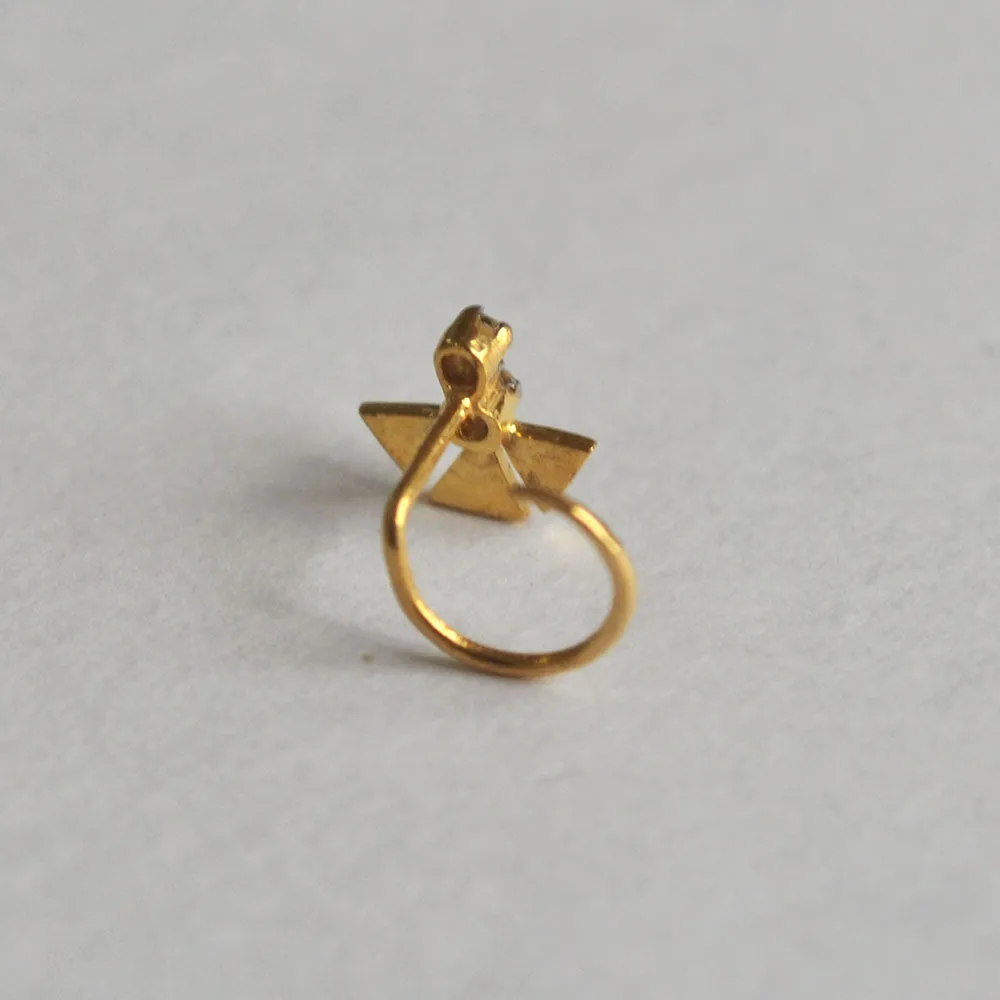 Warli Art Two Diamond Tribal Stud