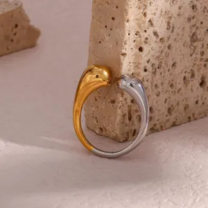 Waterdrop Open-End Stainless Steel Rings