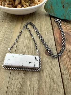 White Buffalo Bar Necklace