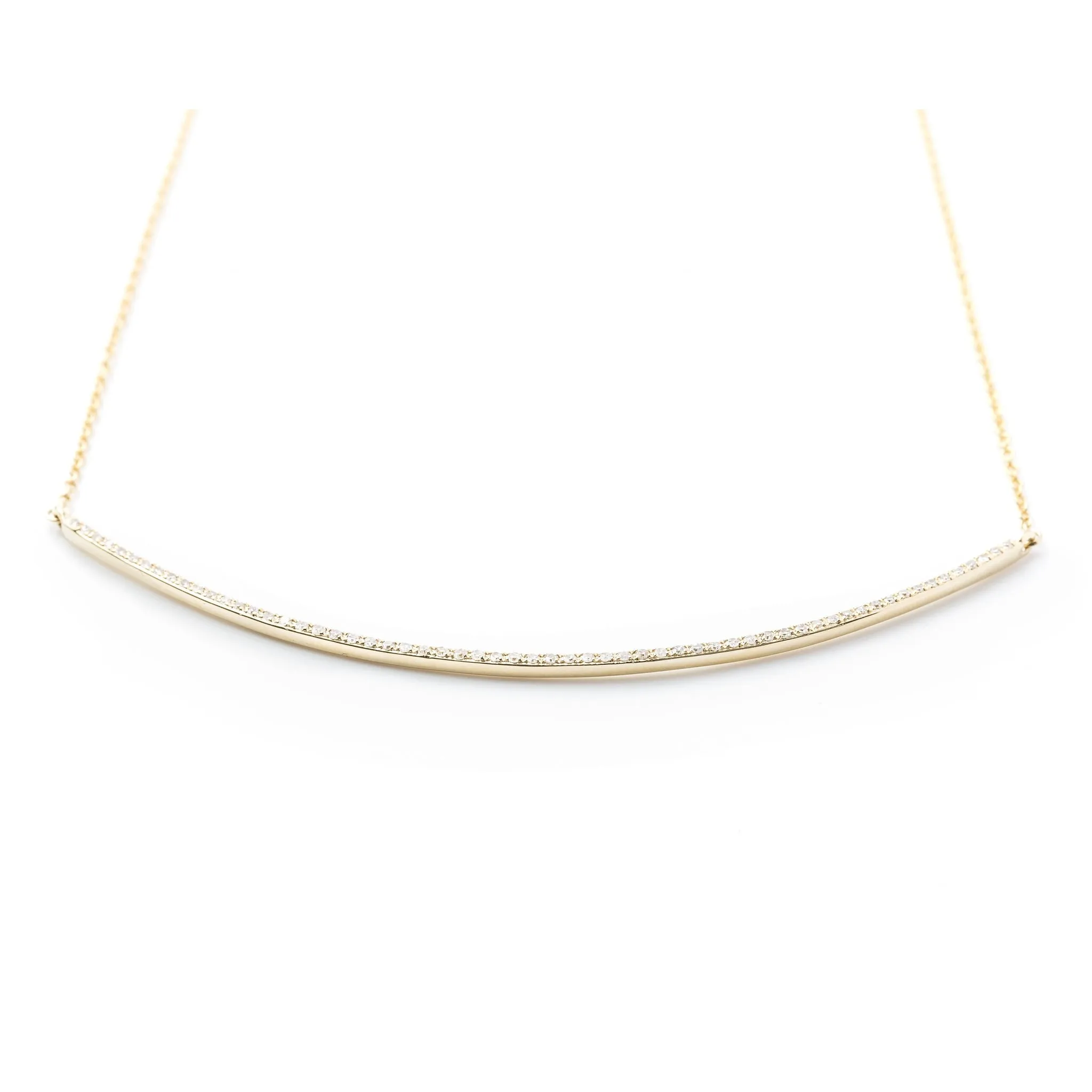 Willow Diamond Arc Necklace