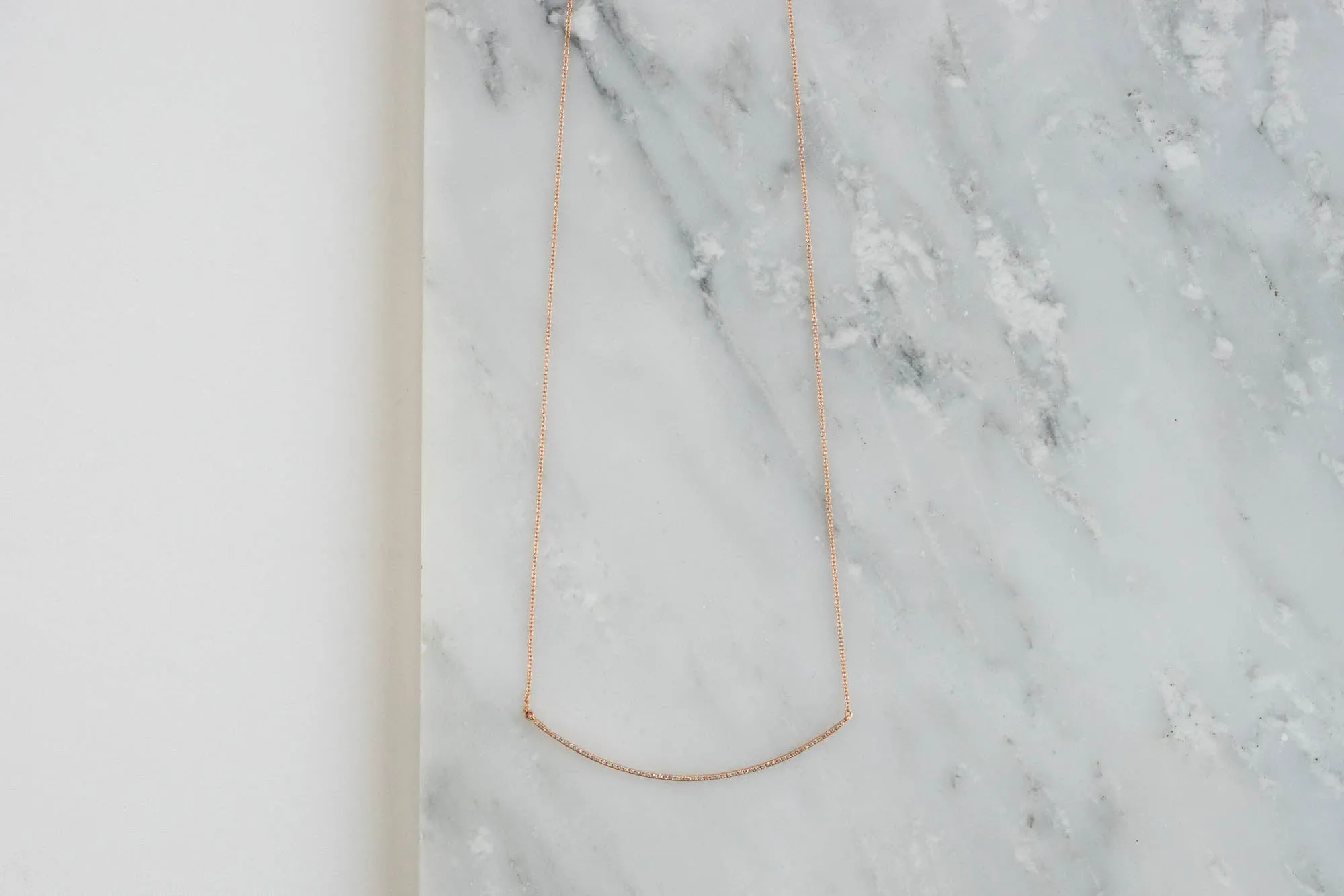 Willow Diamond Arc Necklace