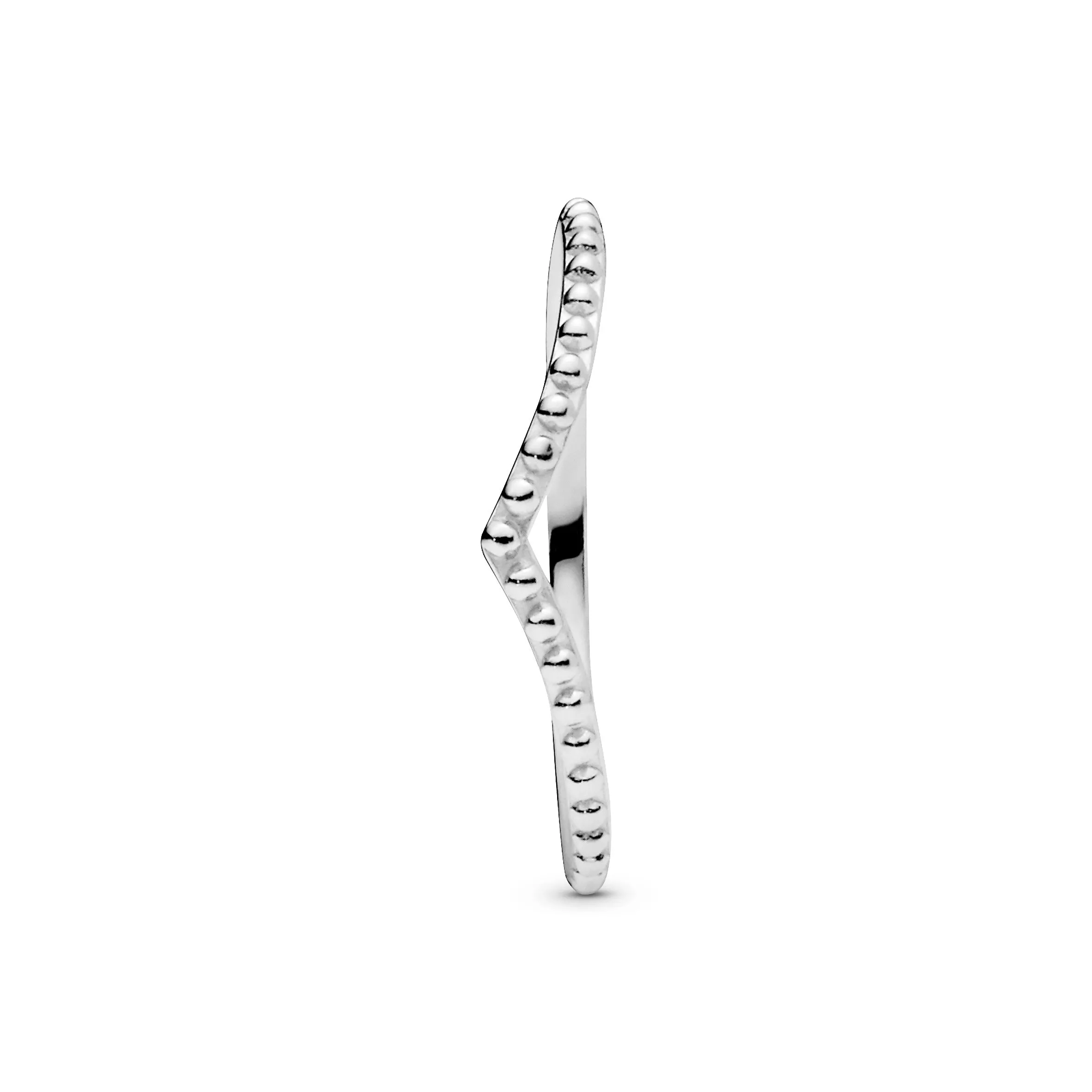 Wishbone silver ring
