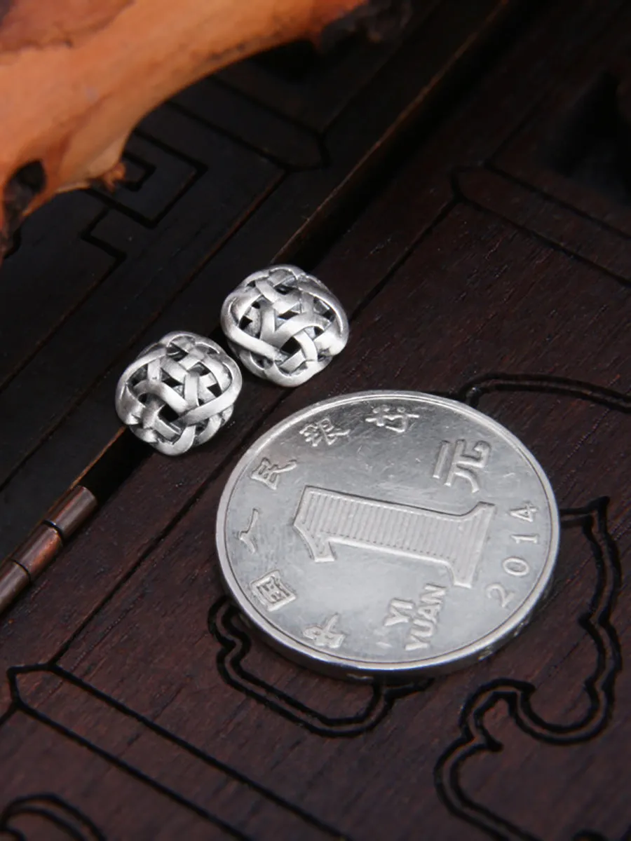 Women Vintage Geometric S925Sliver Ear Studs