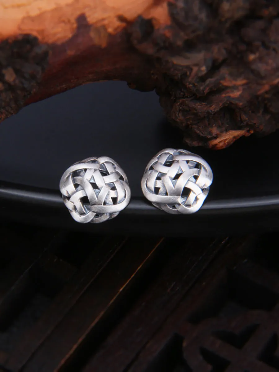 Women Vintage Geometric S925Sliver Ear Studs