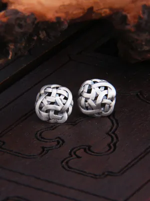 Women Vintage Geometric S925Sliver Ear Studs
