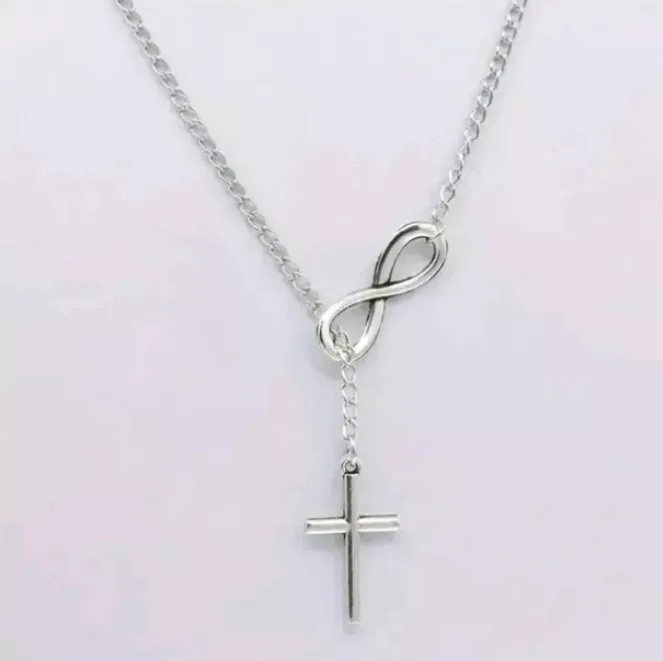 Women's Fashion JeweIry Infinity Cross Pendant Necklace Trending Free Shipping