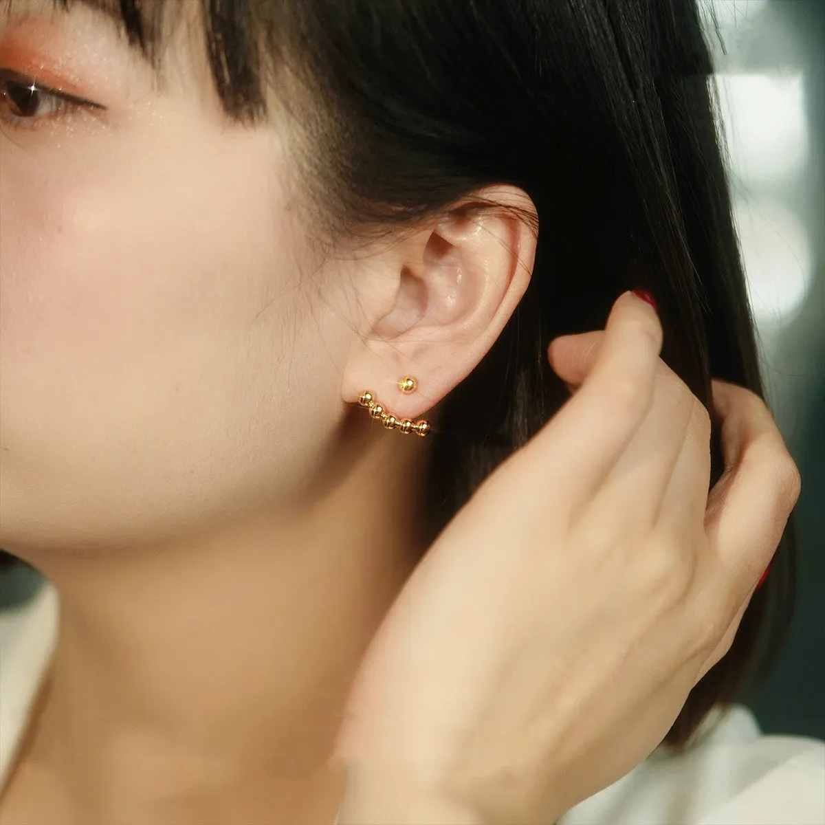 Women's Geometric 18k Gold Earrings