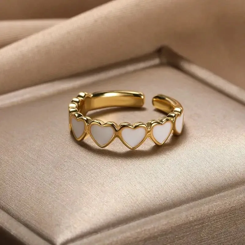 Y2K Vintage Peace Rings Fashion Wedding Bands for Women
