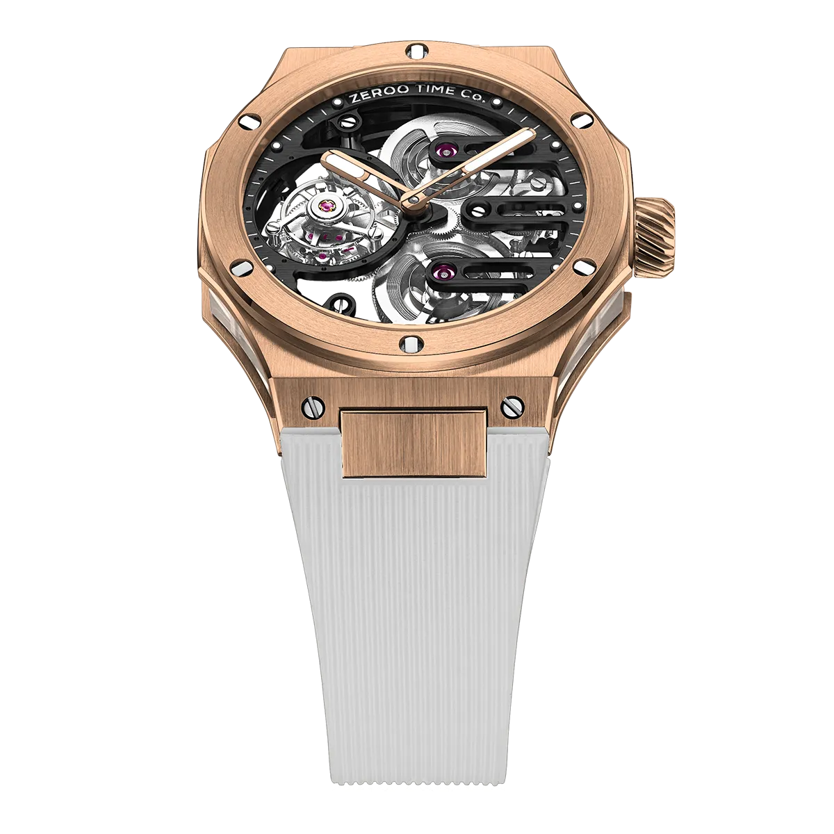 ZEROO T8 THE ORION FULL SKELETON TOURBILLONMANUAL TOURBILLON WATCH FOR GENTS - ZT008RBW
