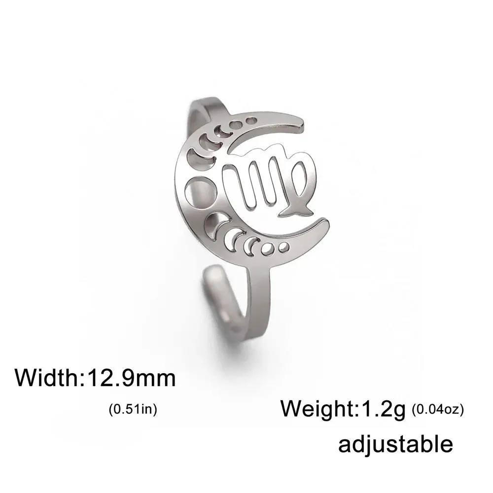 Zodiac Open Rings