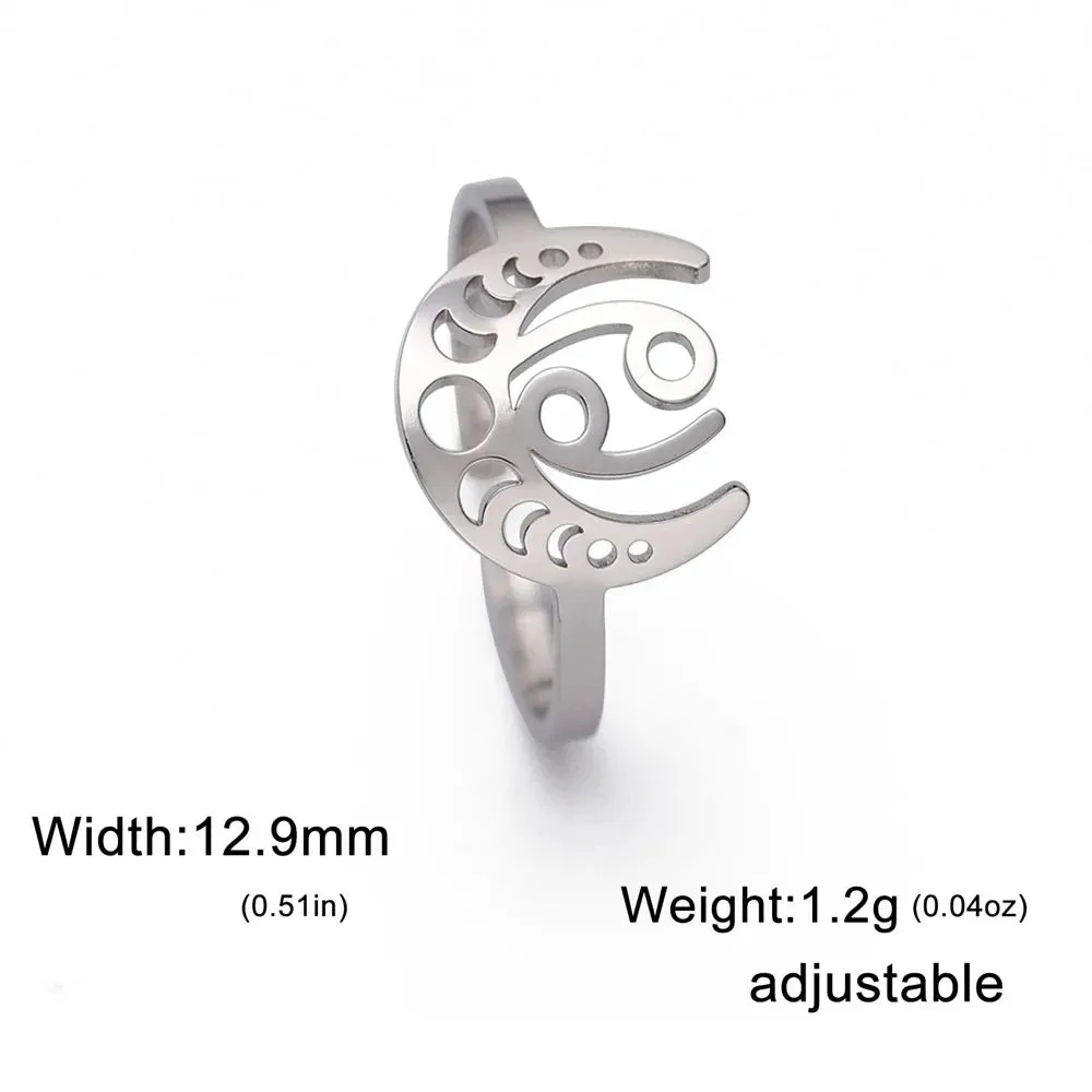 Zodiac Open Rings