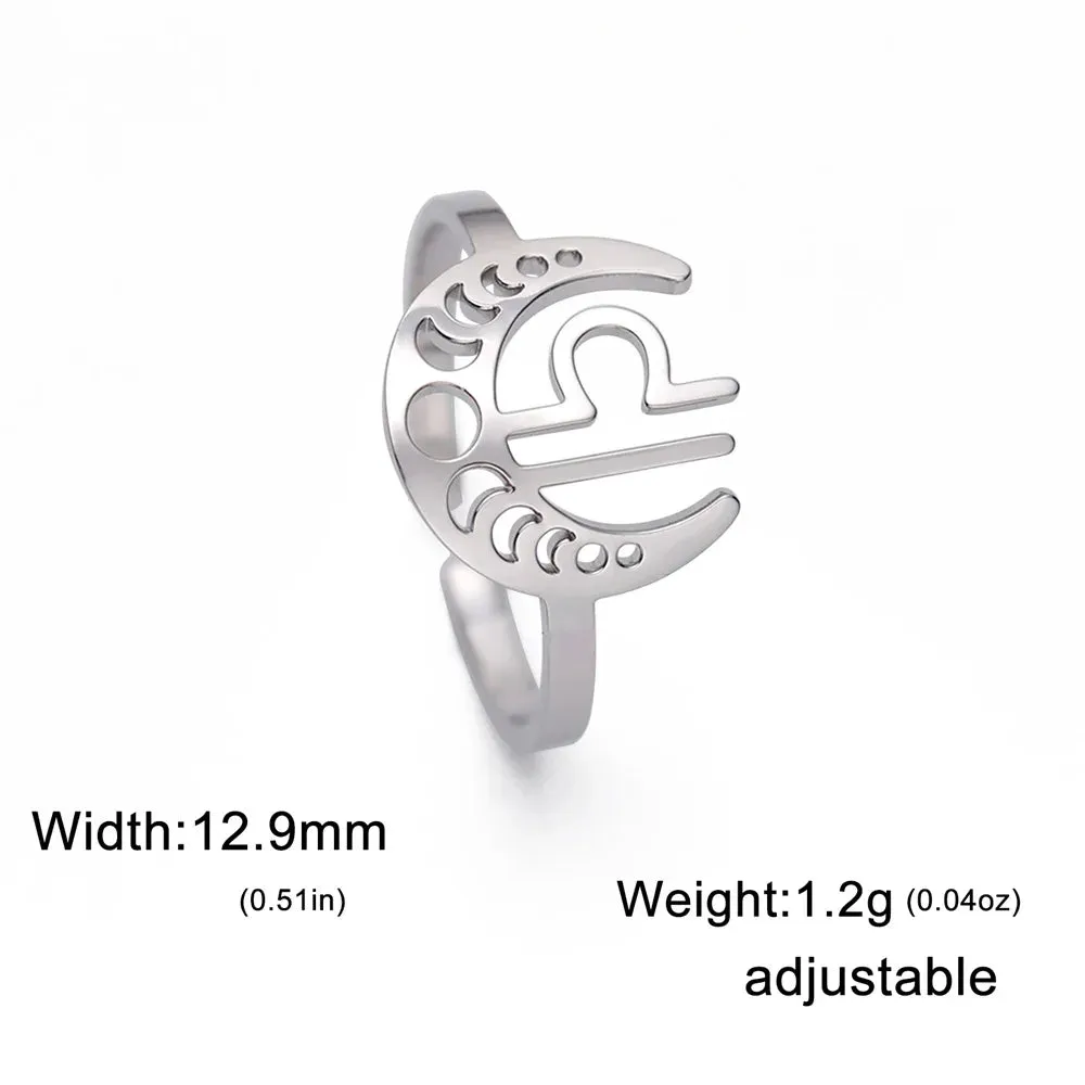 Zodiac Open Rings