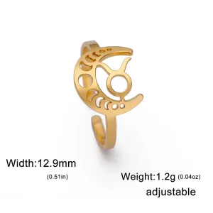 Zodiac Open Rings