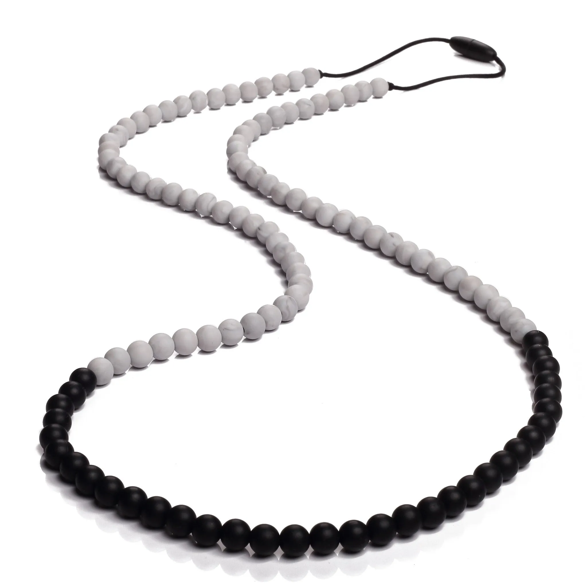 Zoe Teething Necklace - Black/Marble